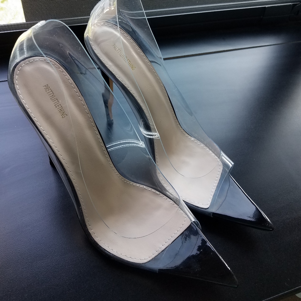 Pretty Little Thing Clear Open Toe Pointed Heels - image 8
